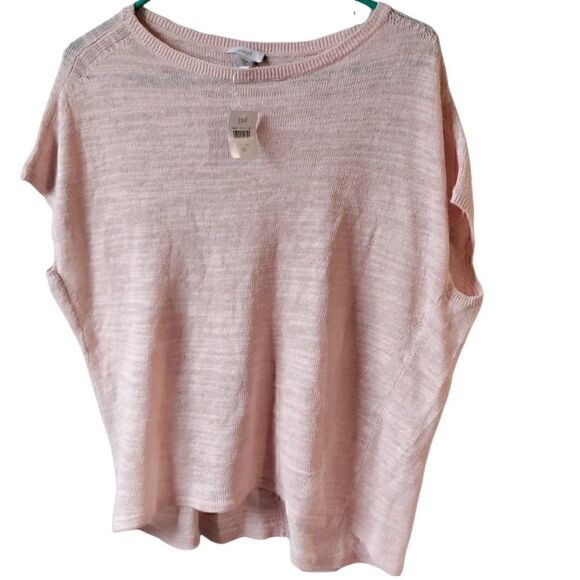 Nwt J.Jill Women's soft pink linen blend top size XS - Picture 1 of 5
